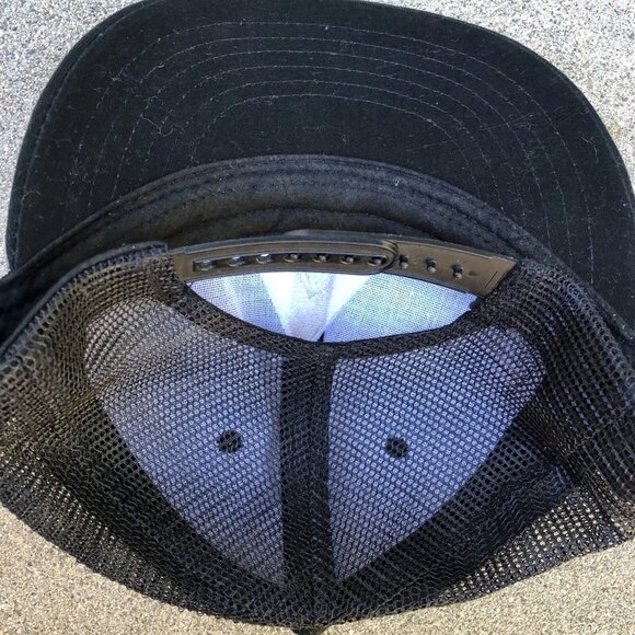 APOLLO USA Letter A Trucker Hat Men's Snapback Adjustable Cap Black - Picture 3 of 6